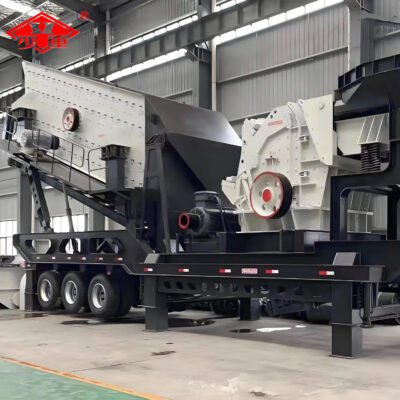 tyred impact type mobile crushing plant